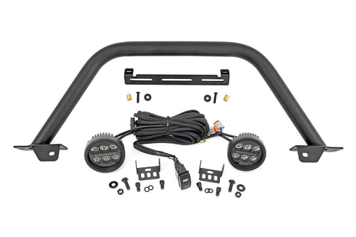 Safari Bar w/3.5” Round LED Pair & Amber DRL for OE Modular Bumper - 21-24 Bronco