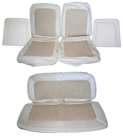 Seat Cover Kit - Front & Rear, Parchment Vinyl w/Texture