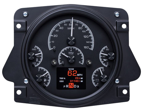 Dakota Digital HDX Speedometer, Black Alloy, 66-77 Ford Bronco