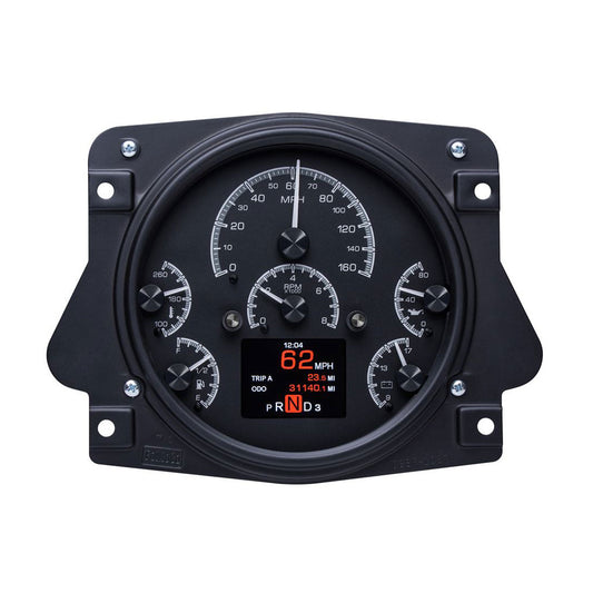 Dakota Digital HDX Speedometer, Black Alloy, 66-77 Ford Bronco