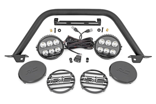 Safari Bar w/6.5 Inch Round LED for OE Modular Bumper - 21-24 Bronco