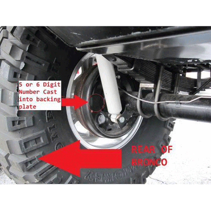 11-inch rear drum brake kit with big bearing, side view