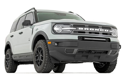 Bumper LED Kit w/20" Black Single Row LED w/White DRL, 2021+ Ford Bronco Sport