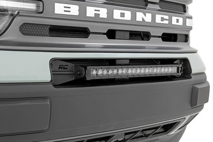 Bumper LED Kit w/20" Black Single Row LED w/White DRL – 21-24 Bronco Sport