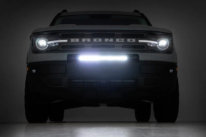 Bumper LED Kit w/20" Black Single Row LED w/White DRL, 2021+ Ford Bronco Sport