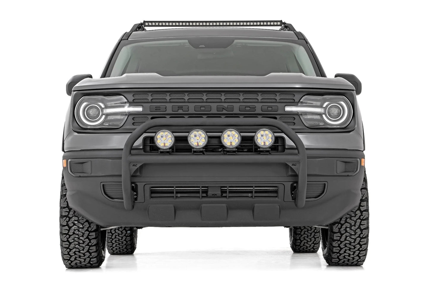 Nudge Bar w/Quad 4" Round LED, 2021+ Ford Bronco Sport