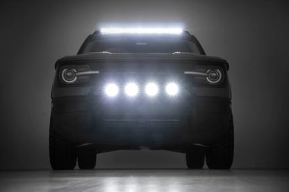 Nudge Bar w/Quad 4" Round LED, 2021+ Ford Bronco Sport