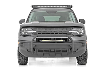 Nudge Bar w/20" Chrome Single Row LED Bar, 2021+ Ford Bronco Sport