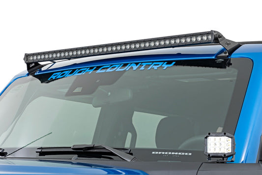 40” LED Light Kit – Upper Windshield, Black Single Row, 21-24 Bronco