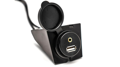 Black USB/Aux Input Extension Cable