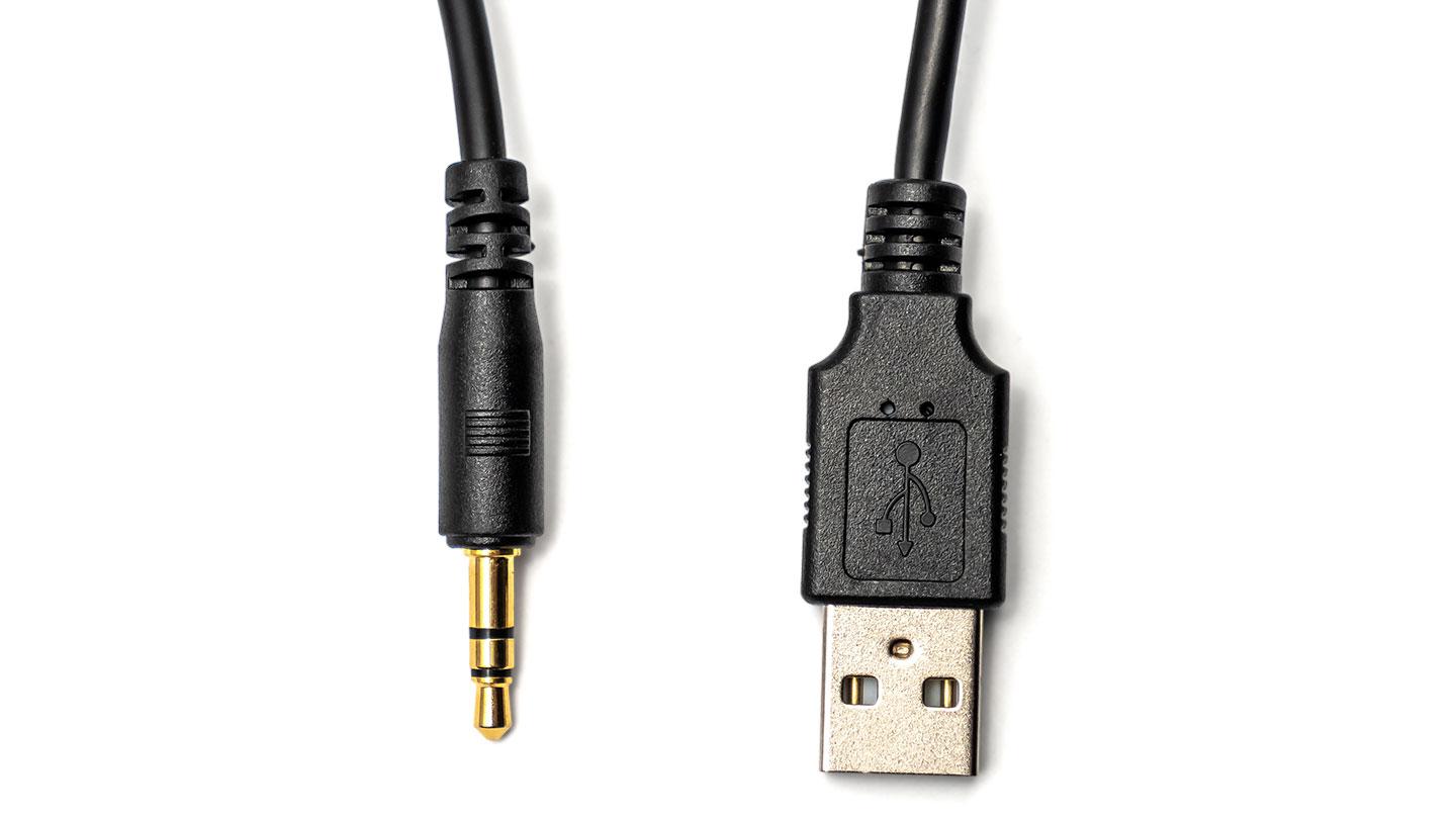 Black USB/Aux Input Extension Cable