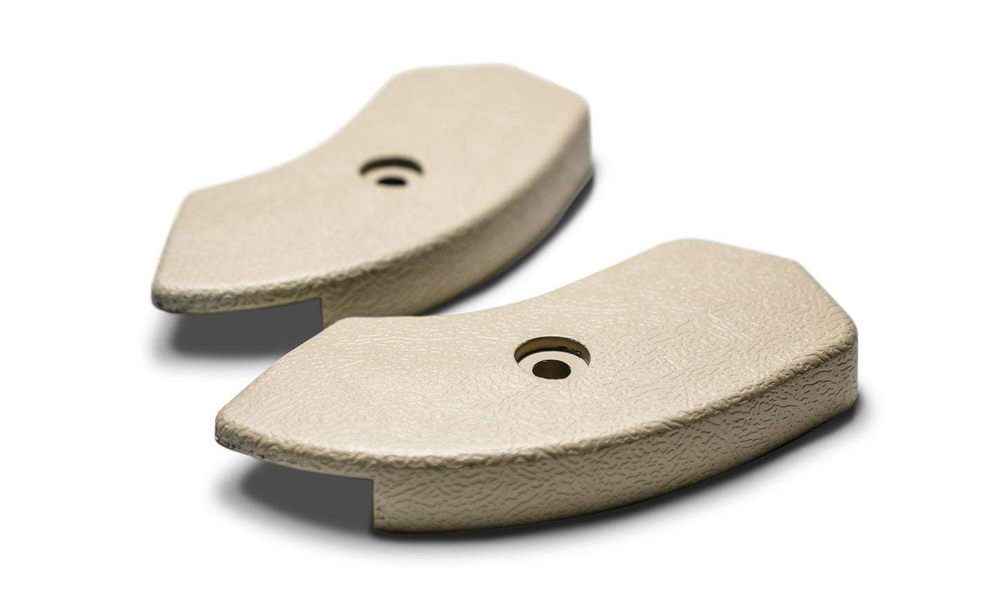 Parchment Front Bucket Seat Hinge Covers, 1966-67 Ford Bronco