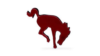 Bronco Script & Horse Emblem Set, Black, Adhesive-Backed