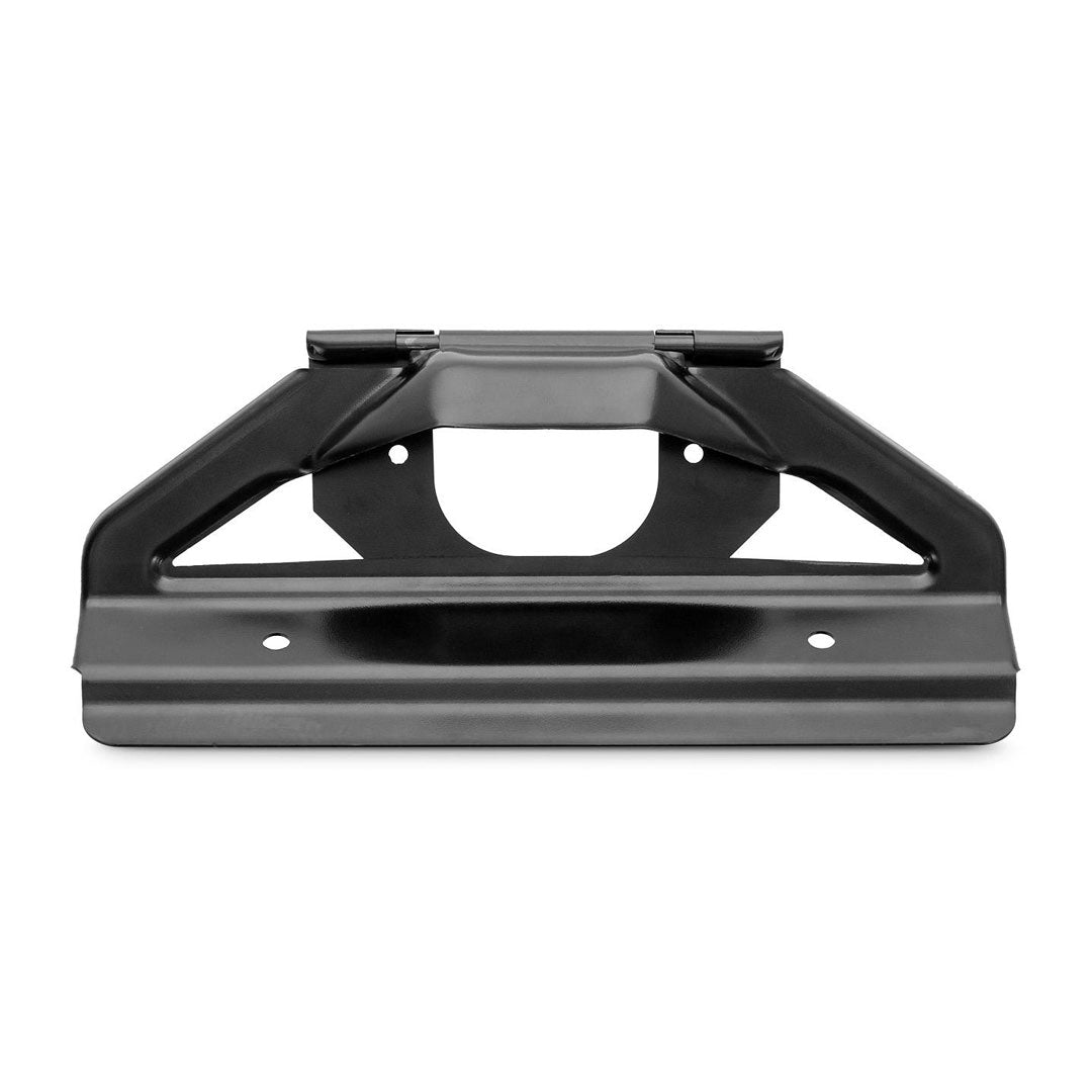 Black License Plate Bracket Assembly w/Retainer & Spring, 1966-77 Ford Bronco