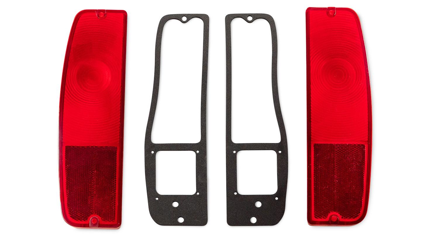 Tail Light Lenses w/Gaskets, 1966 Ford Bronco