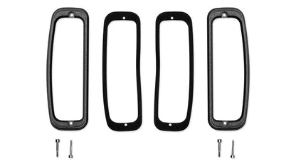 Billet Aluminum Tail Light Bezels, Black, Pair