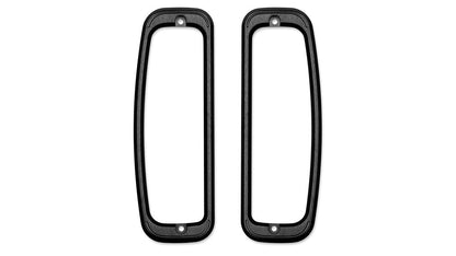 Billet Aluminum Tail Light Bezels, Black, Pair