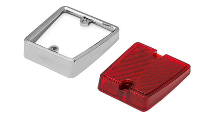 Passenger Side Rear Reflector with Chrome Bezel, 1970-77 Ford Bronco
