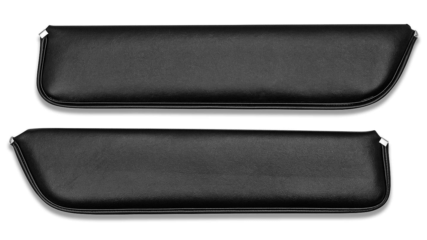 Sun Visors, Black Vinyl for Electric Wipers, Pair, 1969-77 Ford Bronco