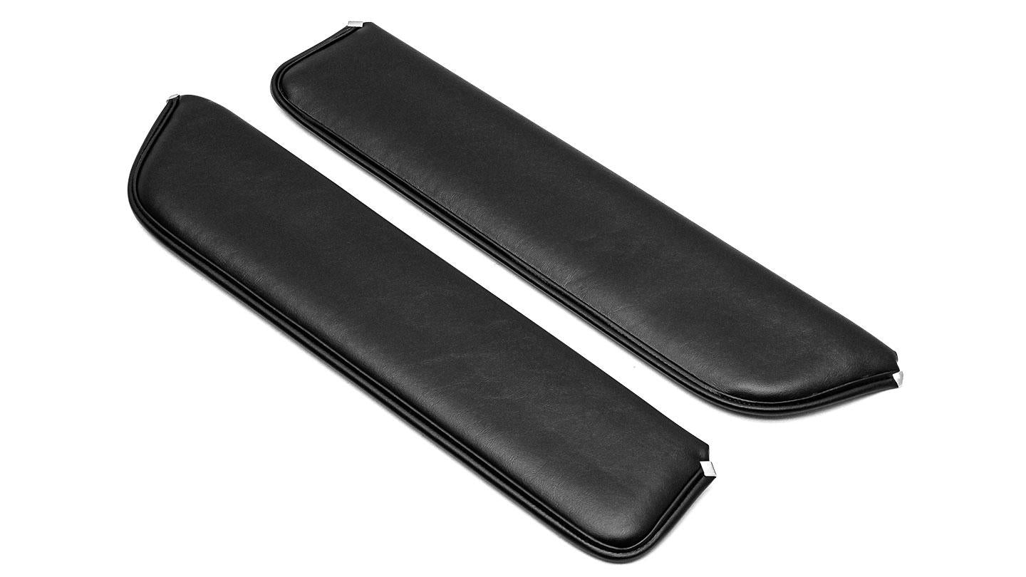 Sun Visors, Black Vinyl for Electric Wipers, Pair, 1969-77 Ford Bronco