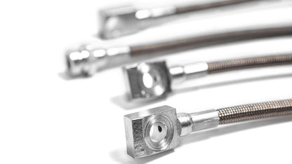 Braided Stainless Brake Hose Kit for Factory Disc Brakes, 1976-77 Ford Bronco