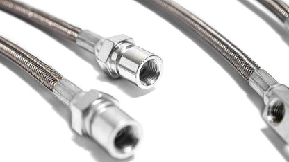 Braided Stainless Brake Hose Kit for Factory Disc Brakes, 1976-77 Ford Bronco