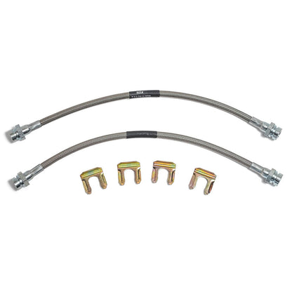 Braided Stainless Brake Hose Kit for Drum Brakes, 1967-75 Ford Bronco