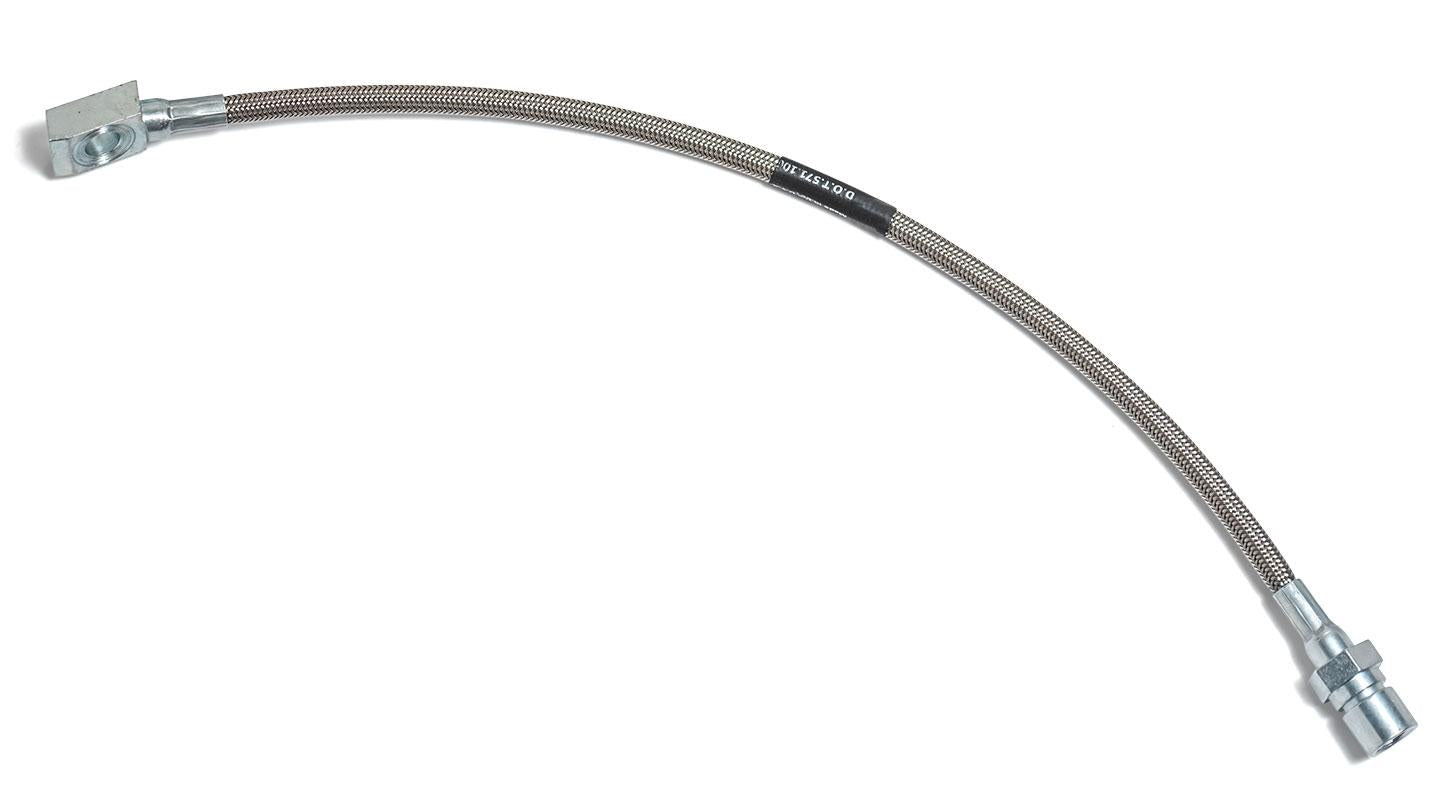 Front Outer Brake Caliper Hose - Braided Stainless, Disc, Driver or Passenger, 1976-77 Ford Bronco