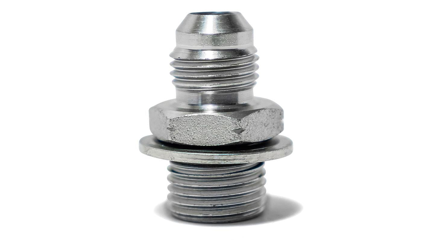 AN-06 Power Steering Pump Fitting for Saginaw, Explorer & Fox Body Pumps