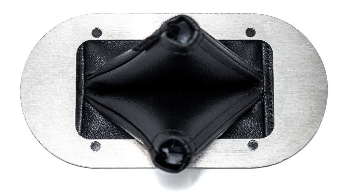 Shifter Boot Riser Synthetic Leather Twin Stick Shifter Boot with Retainer, 1966-77 Ford