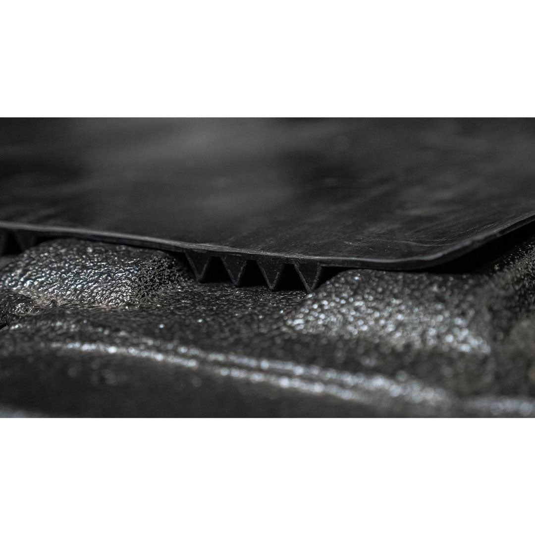 Black Rubber Rear Floor Undermat - OE Style