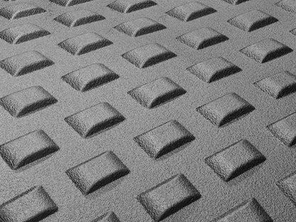Rubber Floor Mat Kit, Black, Set of 4, Heavy Duty
