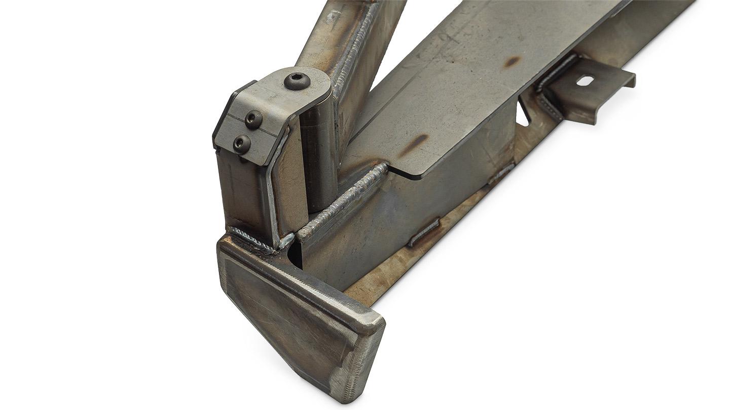 Impact Series Rear Bumper w/Tire Rack & RotopaX Mount, 1966-77 Ford Bronco