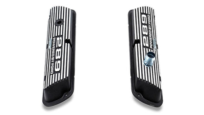 Aluminum Valve Covers, Black w/289 Engine Script, 1966-77 Ford Bronco