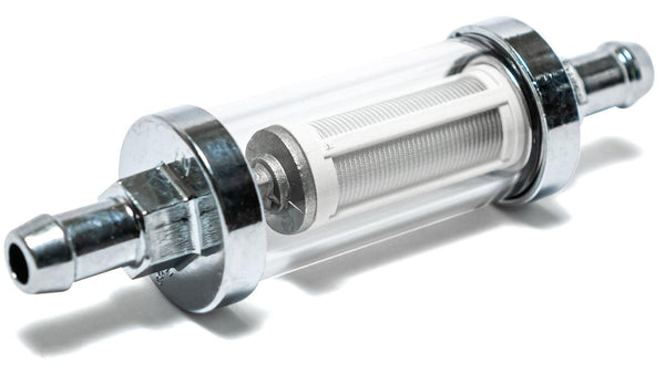 Clear Carburetor Fuel Filter 3/8 Inlet Outlet