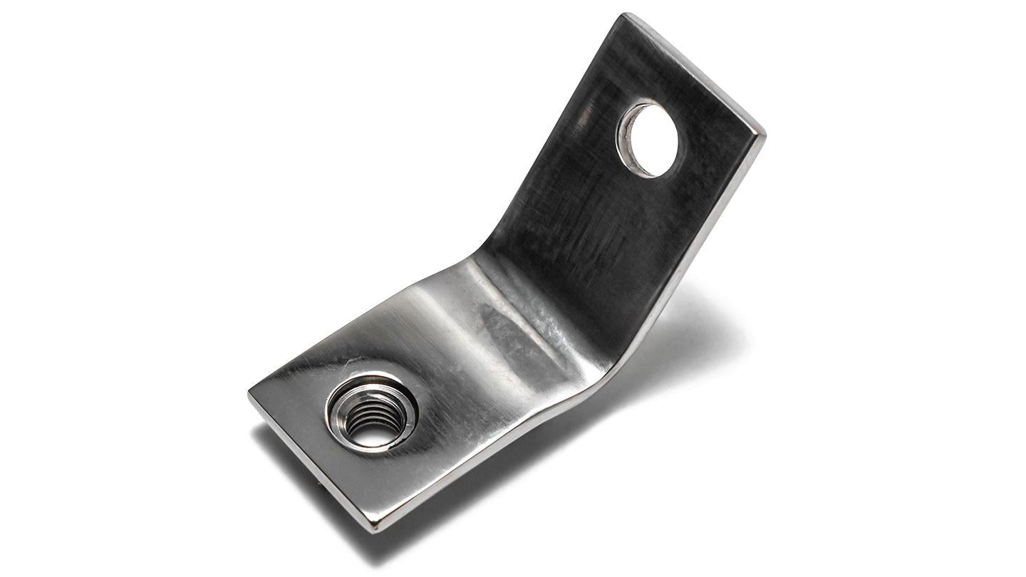 Upper Coil Spring Retainer Clip, Polished Stainless, 1966-77 Ford Bron