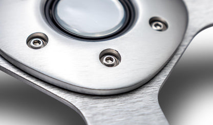 Silver Steering Wheel w/Black Leather Wrap