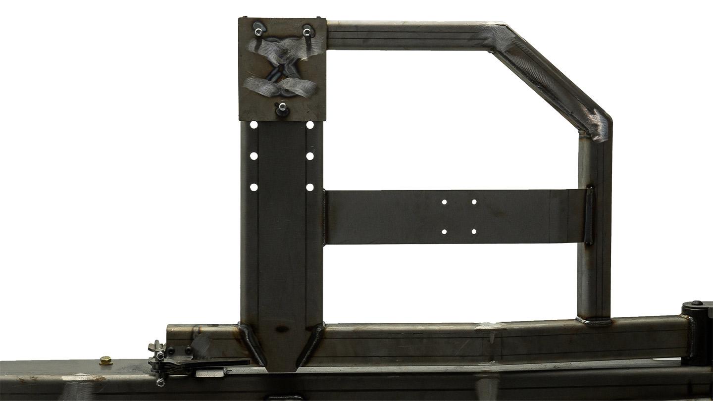 Impact Series Rear Bumper w/Tire Rack & RotopaX Mount, 1966-77 Ford Bronco