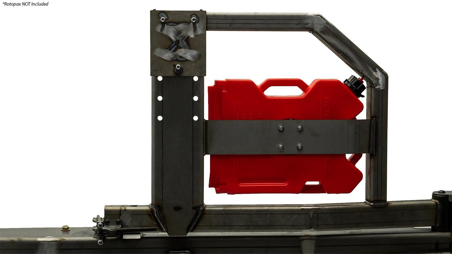 Impact Series Rear Bumper w/Tire Rack & RotopaX Mount, 1966-77 Ford Bronco