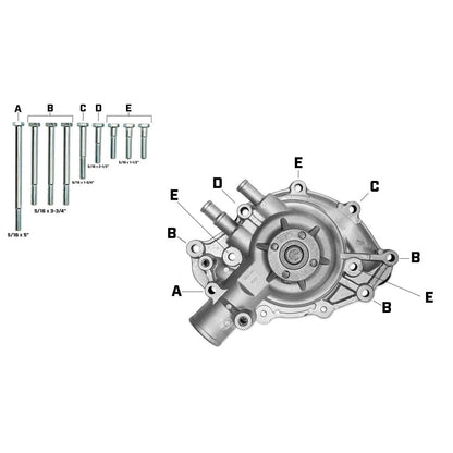 Water Pump Hardware Kit, V8, 1966-77 Ford Bronco
