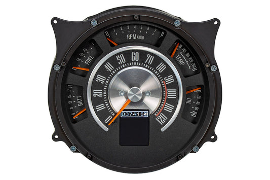 Digital speedometer with black face and white numerals for 1966-77 Ford Bronco